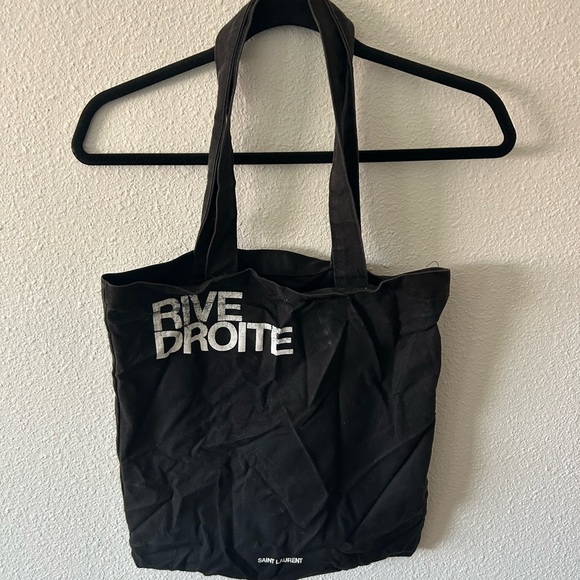 Saint Laurent Black Rive Droite Tote